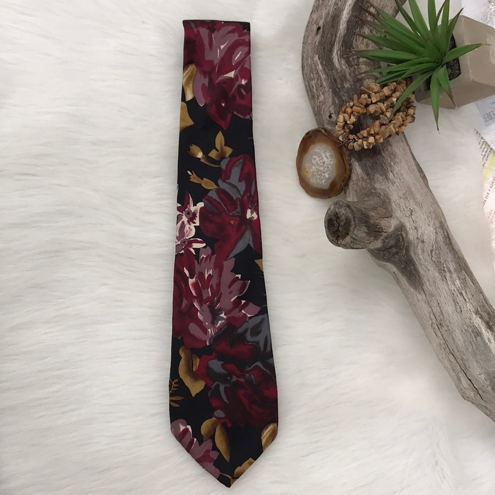 Windsor Men Silk Tie Floral Multicolor 60 x 3.75
